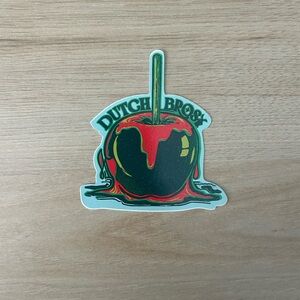 Dutch Bros Black and Red Candy Apple Sparkly Sticker